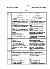 Giáo án tuần 5 lớp 1, 3 - Năm học 2016-2017